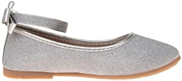 Kensie Girl Girls Glitter Ballet Flat, Silver, 3 Big Kid | Image 4