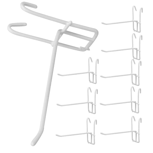 LIFKICH Practical Grid Wall Hooks 10 Pack Iron Hooks for Versatile for Home Dec