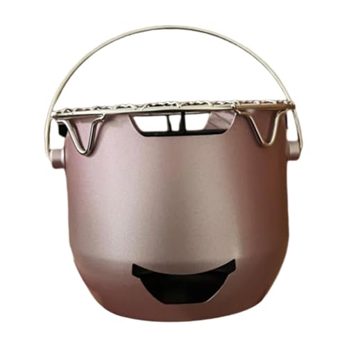 Barbacoa, Calentador de Teteras, Parrilla de Mesa para Barbacoa, Camping Y Jardín, Violeta