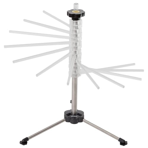 Reviews de Secadores de pasta , tabla con los diez mejores. 44 PAGILO Secador de Pasta hasta 2 kg - 14 Peldaños Extensibles - Varilla de Transporte Integrada Plegable - Secador de Espagueti y Pasta