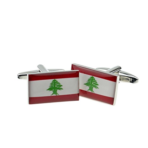 Mancuernillas Hombre Bandera Líbano Talla Única