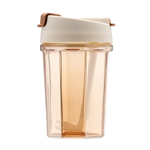 13oz/400ml Tumbler Water Glass,Water Bottle with Straw and Lid Sealed Thick Wall Insulated Iced Coffee Cup for Water, Iced Tea Juice and More