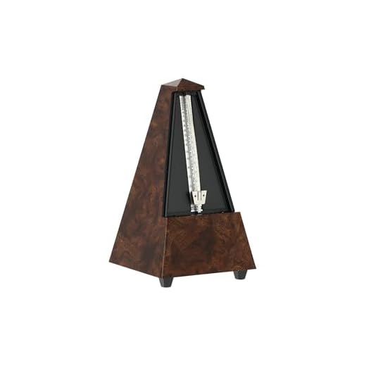 Wittner 903550 Taktell Pyramidenform Metronom Kunststoffgehäuse mit Glocke Wurzelholz