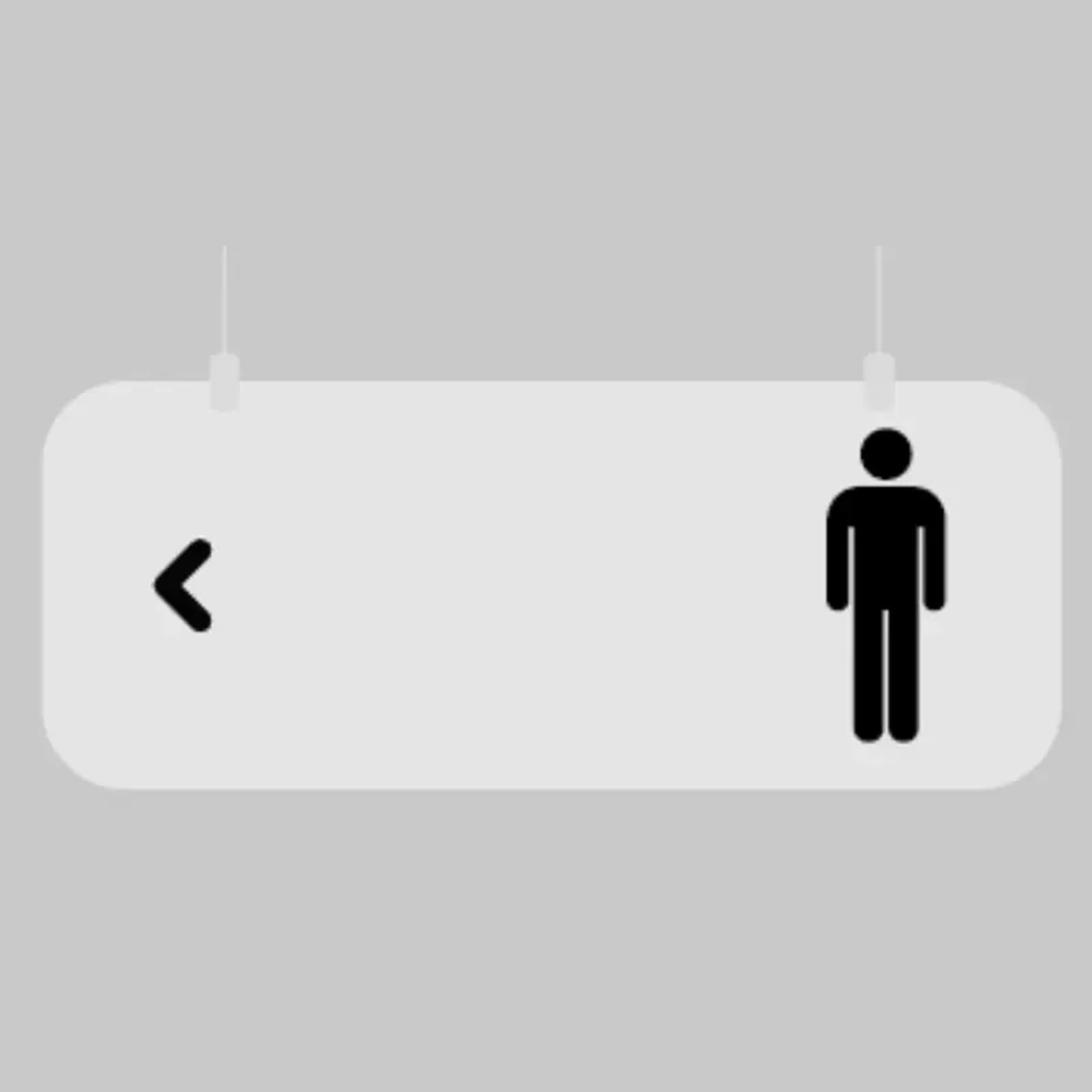 vrfvsdasAAS LED restroom sign, Hanging Clear Acrylic Bathroom Signs, with Instruct Arrow, Accessories, for Indoor or Outdoor