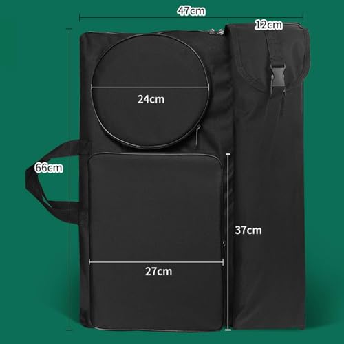 Qianly Estojo de portfólio de arte Bolsa de arte para suprimentos Materiais de arte Organizador de a