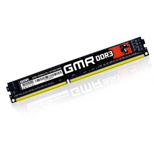 GMR Hohe Leistung DDR3 8 GB Computer Arbeitsspeicher Ultraschnell 1600MHz hohe Kompatibilität mit Allen Marken Desktop-RAM-Speicher Upgrade hochwertiges Gold Design