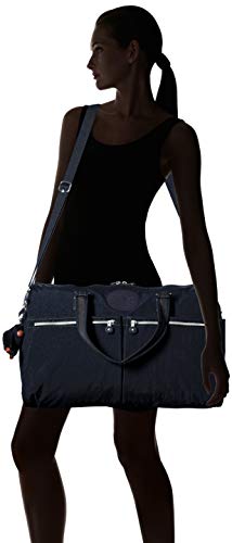 Kipling Women's Itska Duffle, Essential Travel Bag, Multi Pocket, Zip Closure, true blue, One Size