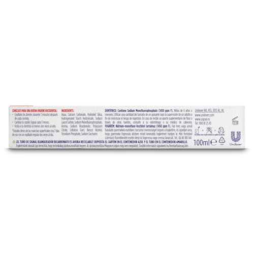 Signal Zahnpasta, Bleichmittel, Bicarbonat, 100 ml – Ansicht 2