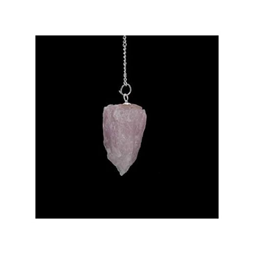 Pendulo Cuarzo Rosa en Bruto Minerales y Cristales, Belleza energética, Meditacion, Amuletos Espirituales