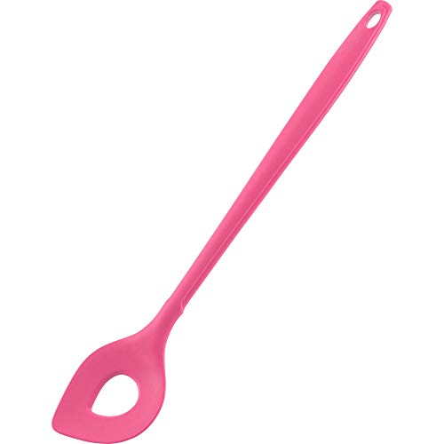 Sililkon Rührlöffel mit Loch (pink)
