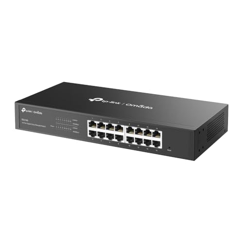 Image of TP-Link Omada 16 Port Gigabit Easy Managed, Switch, VLAN, Auto Loop Prevention, IGMP Snooping, Fanless, Managed by Omada, Durable Metal w / Shielded Ports(ES216G)