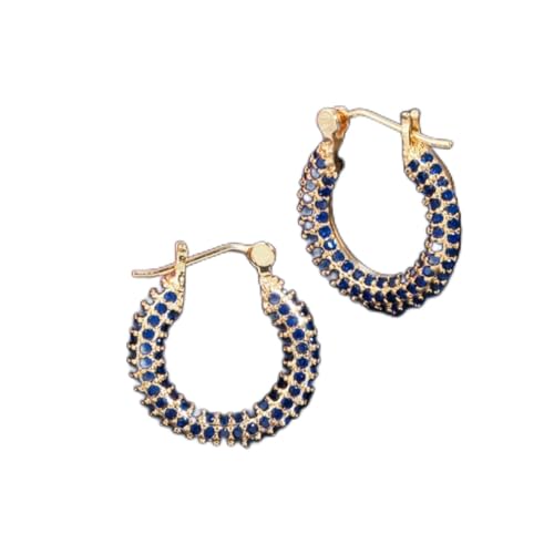 Créoles zircon cubique bleu vert pour rayonner en soirée