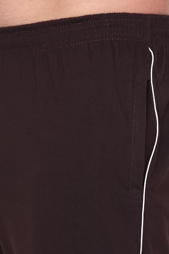 Image of Men's Cotton Hosiery Track Pants | Loose Fit Nightwear & Plus Size Lounge Bottoms | Soft Stretchable Cotton Lower | Pocket Zippers | Comfortable Daily Home Wear Pants | Sizes S-6XL