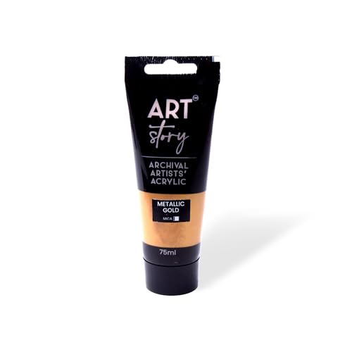 Image of Itsy Bitsy Art Story Metallic Artists Acrylic Colour Gold 75ml Tube