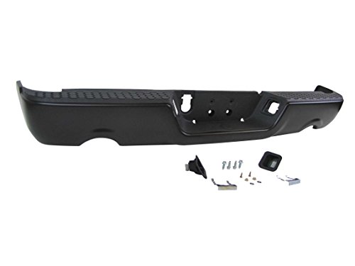 2009-2013 Dodge Ram 1500 Pickup Rear Step Bumper Powder Coating Black Assy (W/O Sensor Hole, W/Dual Exhaust Cut-Outs) Ch1103123 #TOP5