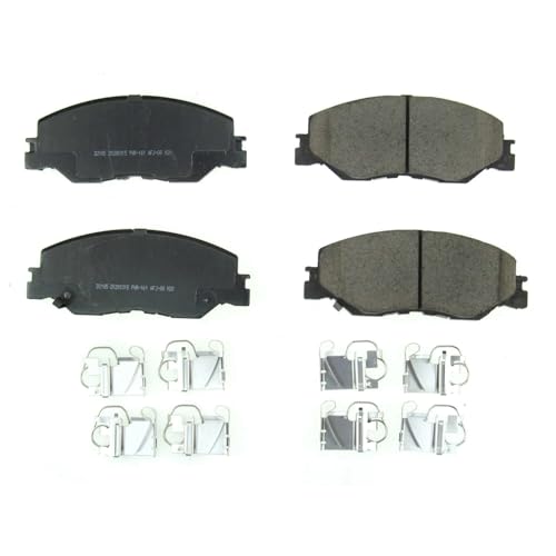 Image of PowerStop Front Brake Pads for Honda Civic 2022-24 | Honda Insight 2019-22 - Z17 Ceramic Brake Pads with Installation Hardware, 17-2185