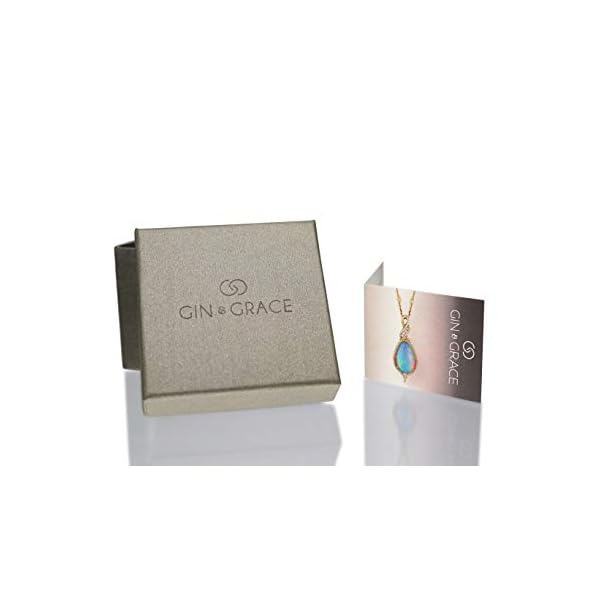 Gin & Grace Valentine's Jewelry 10K Rose Gold Genuine Morganite Pendant for Women - Image 7