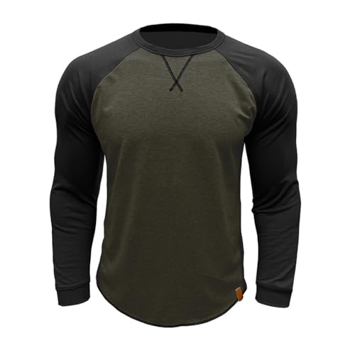 TOMITANY Mens Long Sleeved T-Shirt Crewneck Slim Fit Shirt Outdoor Casual Tee Loungewear Pajama Tops Mens Fashion Undershirt2