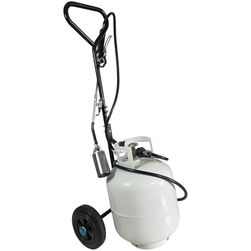 GasBRUH Portable Propane Tank Dolly with Wheels Gas Trolley for Weed Burner Propane Tank Cart for Weed Torch Fire Pit Heater BBQ Cart for 20lb(Torch and Cylinder Not Included)