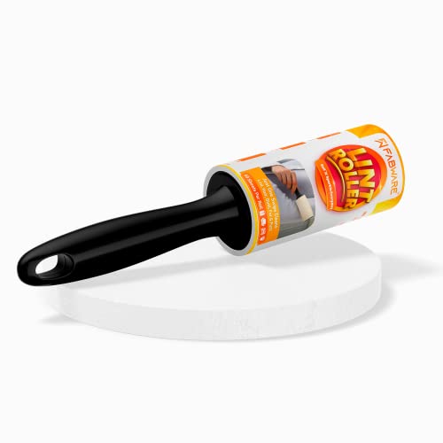 FABWARE Lint Remover for Clothes - Sticky Lint Roller for Clothes, Furniture, Wool, Coat, Car Seats, Carpet, Fabric, Dust Cleaner, Pet Hair Remover with 1 Handle & 1 Refill Total 60 Sheets & 1 Cover