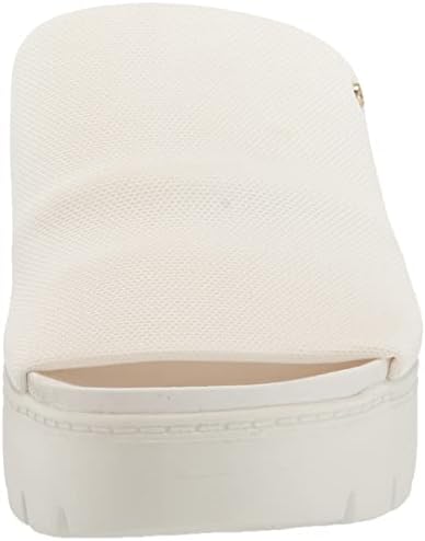 Dr. Scholl's Womens Check Doubts Slide Sandal White Fabric 11 M | Image 1