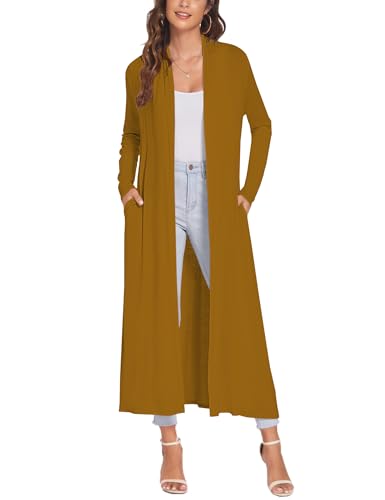 Image of Bluetime Women Floor Length Open Front Cardigan