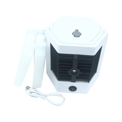 Sarngk Mini Ventilador de Aire Acondicionado, Ventilador Enfriador de Escritorio, Humidificador en Aerosol Portátil USB, Ventilador Refrigeración por Agua para Dormitorio y Escritorio