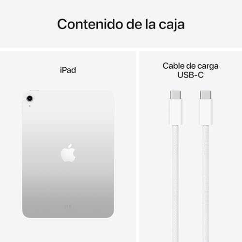Apple iPad de 11 Pulgadas: Chip A16, Modelo de 11 Pulgadas, Pantalla Liquid Retina, 128 GB, Wi Fi 6, cámaras Frontal y Trasera de 12 Mpx, Touch ID, autonomía para un día Entero – Plata - Imagen 7