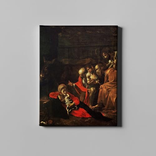 Caravage Adoration des Bergers Toile XL pour Mur Vide