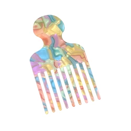 Nzexlyva Wide Tooth Comb for Curls 4.72 Inch Afro Curl Comb Acetate Curls Smooth Detangling Lift Combs Styling Tools Hair Tools Barber Supplies for Women and Men