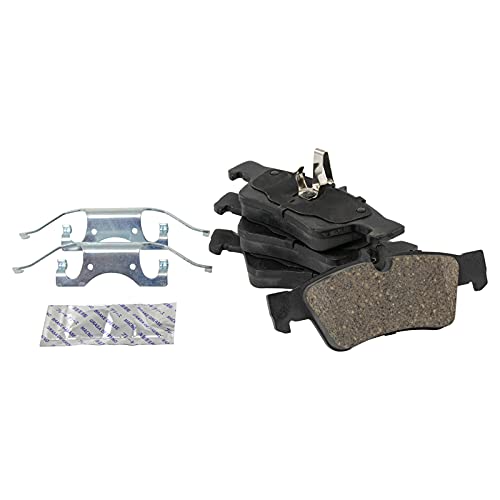 Image of TRQ Rear Brake Pad and Rotor Set Ceramic G Coated Rotors Compatible with 2015-2016 Mercedes-Benz CLS400 2006 CLS500 2007-2011 CLS550 2003-2006 E320 E500 2006-2016 E350 2013-2016 E400 2007-2009 E550