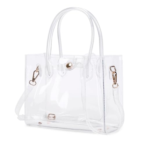 Bolso transparente para mujer, bolsa tote aprobada para estadio miniatura 2