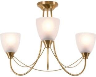 Antique Brass 3 Light Ceiling Fitting (443286166)