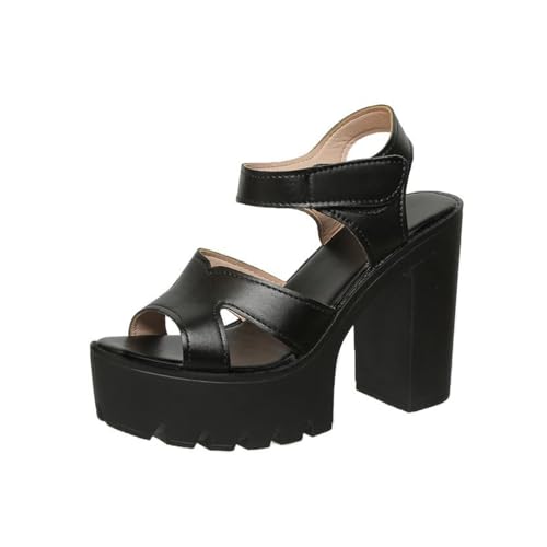 Platform Heels for Women Summer High Block Chunky Open Toe Ankle Strap Sandals Party Pump Shoes
