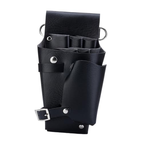 LABRIMP Leather Hair Stylist Scissors Pouch Hairdresser Tool Bag Compact Travel Case