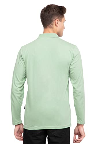 Image of Polo Full Sleeve t Shirt for Men Cotton with Pocket and Collar - Regular Fit Tshirt
