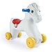 Dolu Wheeled Rocking Horse 2 in 1 Toddler Ride On Toy with Removable Sled and Push Along Option for Kids Ages 2 and Up, Indoor and Outdoor Play, White
