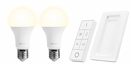 Preisvergleich Produktbild Trust Set Leuchtmittel LED Helligkeit verstellbar Wireless und Fernbedienung, Weiß