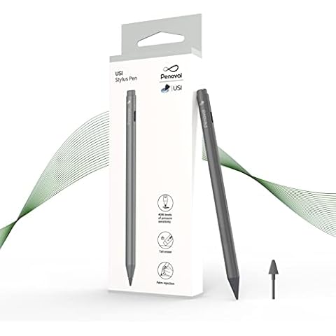 Penoval USI Stylus Pen for Chromebook with Tail Eraser, 4096 Levels Pressure for Lenovo chromebook Duet, ASUS chromebook C436, HP chromebook X360 12b, HP chromebook X360 14b Spare Tip Included… Cover