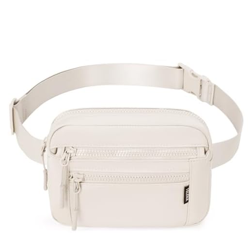 Telena Belt Bag for Women Fanny Pack Cross Body Bag Fashion Waist Pack with Adjustable Strap Beige