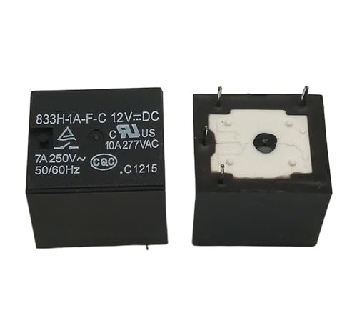 Relé 12V 10A 833H-1A-FC interruptor electromecánico 4 pines para automatización hogar