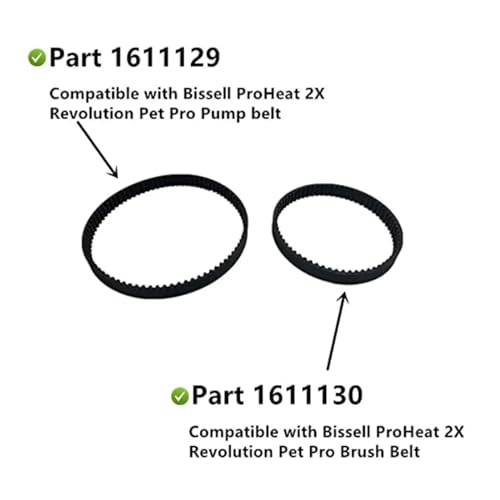 Correa de aspiradora repuesto compatible Bissell ProHeat 2X Revolution pack de 2 2