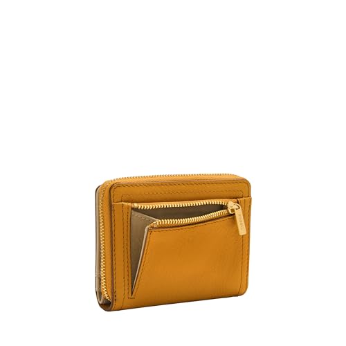 Image of Fossil Women's Logan RFID-Blocking Leather Mini Multifunction Bifold Wallet