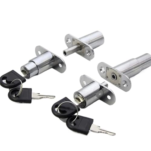 Zinc Alloy Cam Cylinder Lock 23 32mm Tongue Door Bolt Latch Cabinet Wardrobe Sliding Door Drawer Lock with Key Furniture Parts 1Pcs(32mm-Open Type)