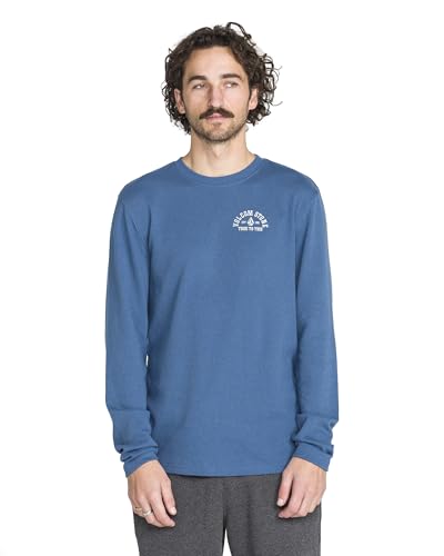 Volcom Men's Nunez Graphic Thermal Smokey Blue L