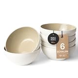 Moritz & Moritz CAVO Müslischalen 6er Sand - Stylisches und robustes Schalen Set aus Steinzeug für Müsli, Suppen & Salate - Spülmaschinenfest, mikrowellengeeignet, ideal für den täglichen Gebrauch