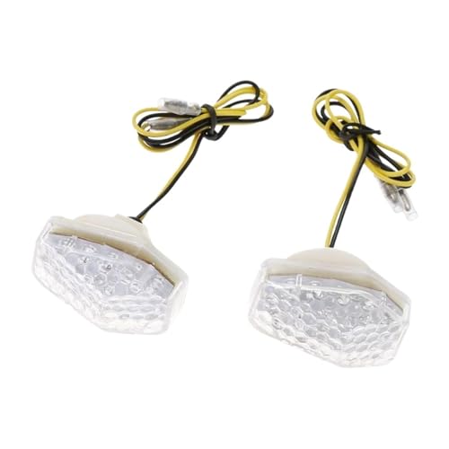 PBCGTFHJK Pair of Universal Motorcycle L-ed Turn Lights Fit For Suzuki GSXR K1-K4 SV600/1000 BANDIT 600S/12005 DL650(WHITE)