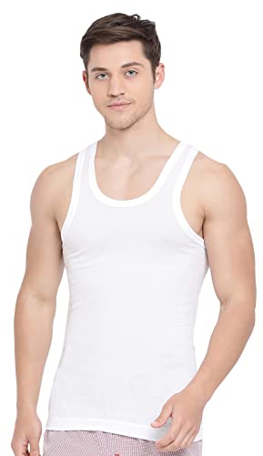 Image of Lux Cozi Men's White Premium Cotton Round Neck Vest