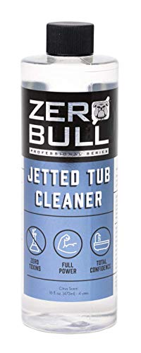 Zero Bull Jetted Tub Cleaner. The only 100% Safe & All-Natural Bathtub Jet Cleaner. Clean Gunk out of your Jacuzzi Tub, Hot Tub, Whirlpool tub. Septic Safe. Ships same day. 4+ Cleans Per Bottle.