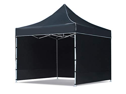 Invezo Gazebo Tent/Outdoor Tent 10 x 10 ft (28 kgs, Black) with 3 Side Cover, Canopy Tent/Portable & Foldable – 2 mins Installation